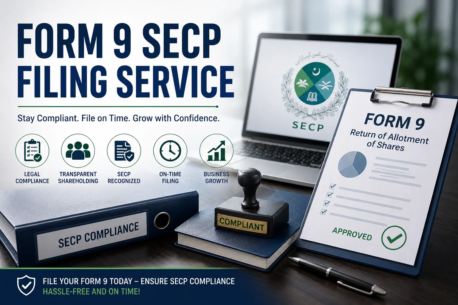 Form 9 SECP Filing Service in Pakistan